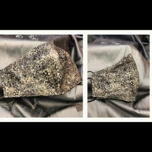 Sparkly snakeskin print face mask